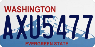 WA license plate AXU5477