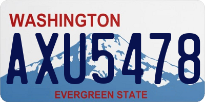 WA license plate AXU5478