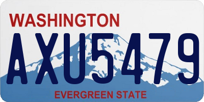 WA license plate AXU5479