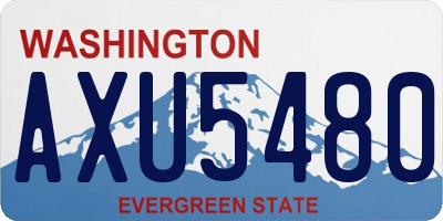 WA license plate AXU5480