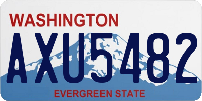 WA license plate AXU5482