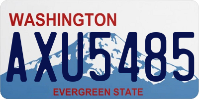 WA license plate AXU5485