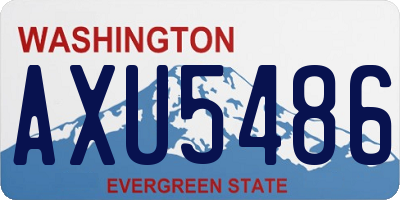 WA license plate AXU5486