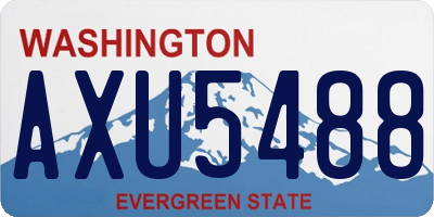 WA license plate AXU5488