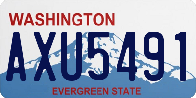 WA license plate AXU5491