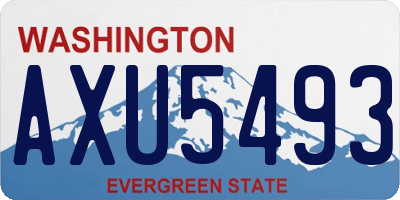WA license plate AXU5493