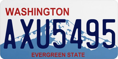 WA license plate AXU5495