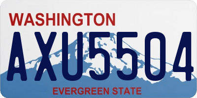 WA license plate AXU5504
