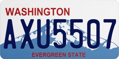 WA license plate AXU5507