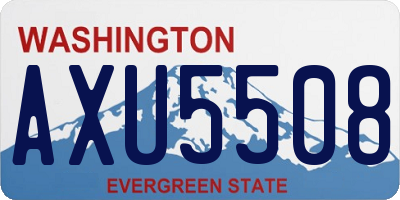 WA license plate AXU5508