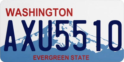 WA license plate AXU5510