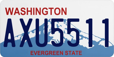 WA license plate AXU5511