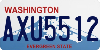 WA license plate AXU5512