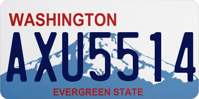 WA license plate AXU5514