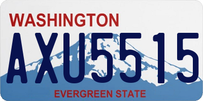 WA license plate AXU5515