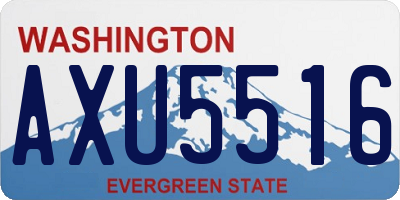 WA license plate AXU5516