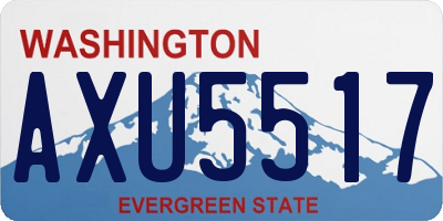 WA license plate AXU5517