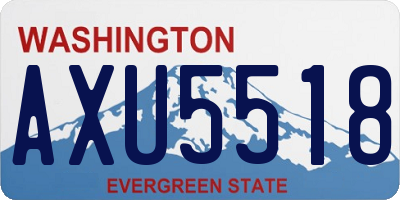 WA license plate AXU5518