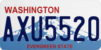 WA license plate AXU5520