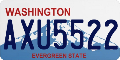 WA license plate AXU5522