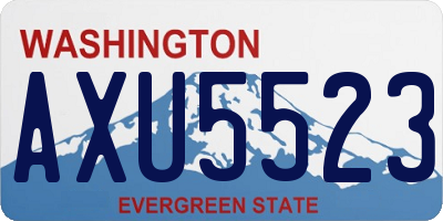 WA license plate AXU5523