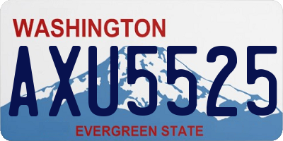 WA license plate AXU5525