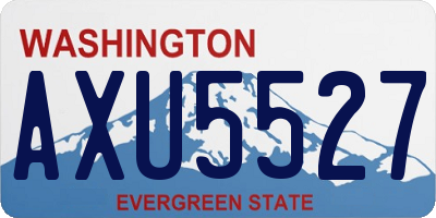 WA license plate AXU5527