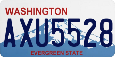 WA license plate AXU5528