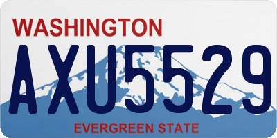 WA license plate AXU5529