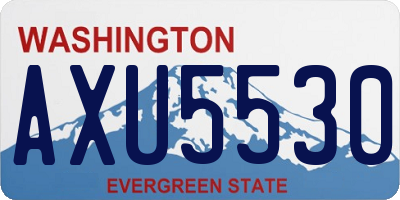 WA license plate AXU5530