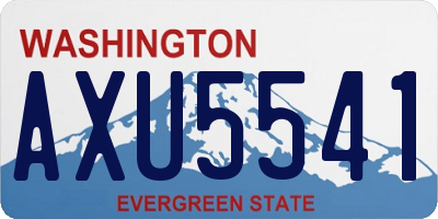 WA license plate AXU5541