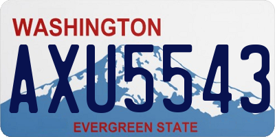 WA license plate AXU5543