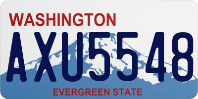WA license plate AXU5548