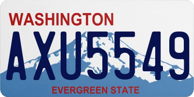WA license plate AXU5549