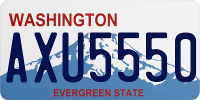 WA license plate AXU5550