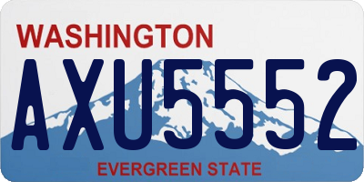 WA license plate AXU5552