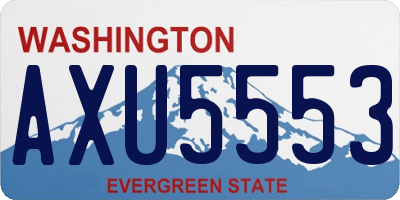 WA license plate AXU5553