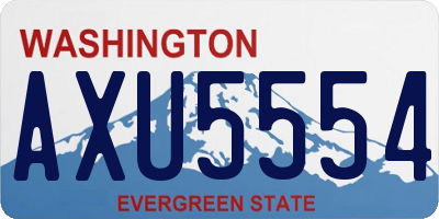 WA license plate AXU5554