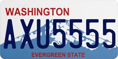 WA license plate AXU5555