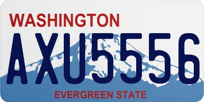 WA license plate AXU5556