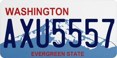 WA license plate AXU5557