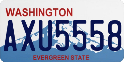 WA license plate AXU5558