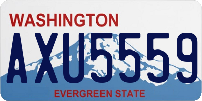 WA license plate AXU5559