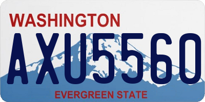 WA license plate AXU5560