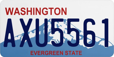 WA license plate AXU5561