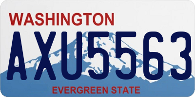 WA license plate AXU5563