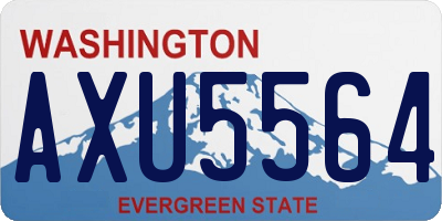 WA license plate AXU5564