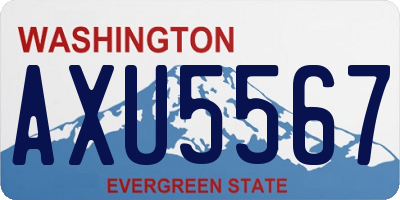 WA license plate AXU5567