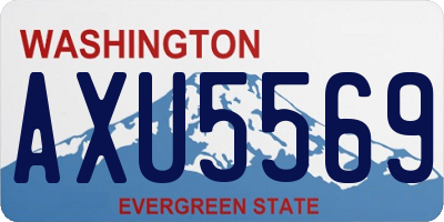 WA license plate AXU5569
