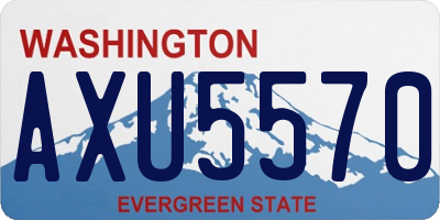 WA license plate AXU5570